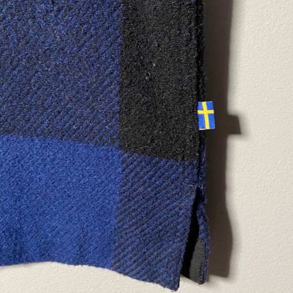 Fjallraven Buffalo Plaid Flannel Shirt Jacket Blue Black Snap Mens Medium - Picture 6 of 8